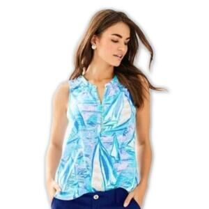 Lilly Pulitzer Essie Sleeveless Print Top XS